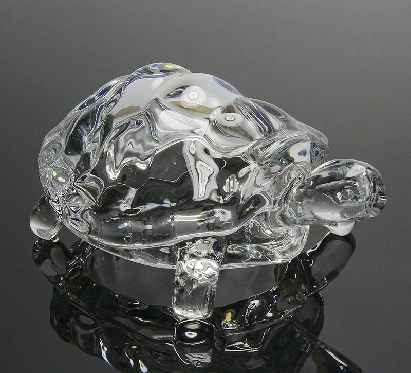 IS4A WhopperIndia Crystal Peace n Luck Glass Tortoise Figurine - Lucky Gift - Image 4